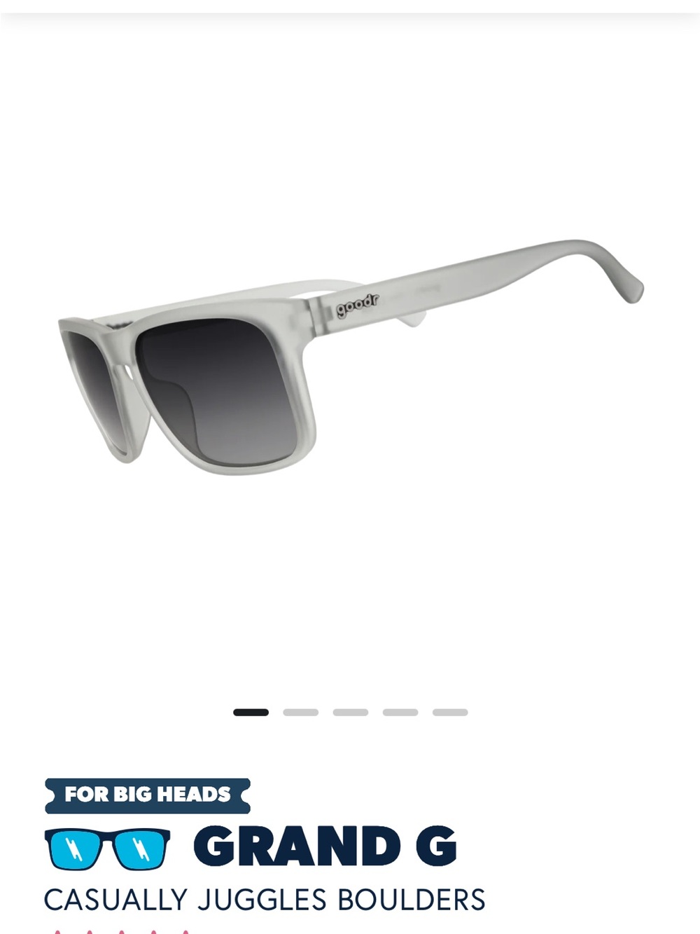 Grand G Men's Sunglasses in Frost White